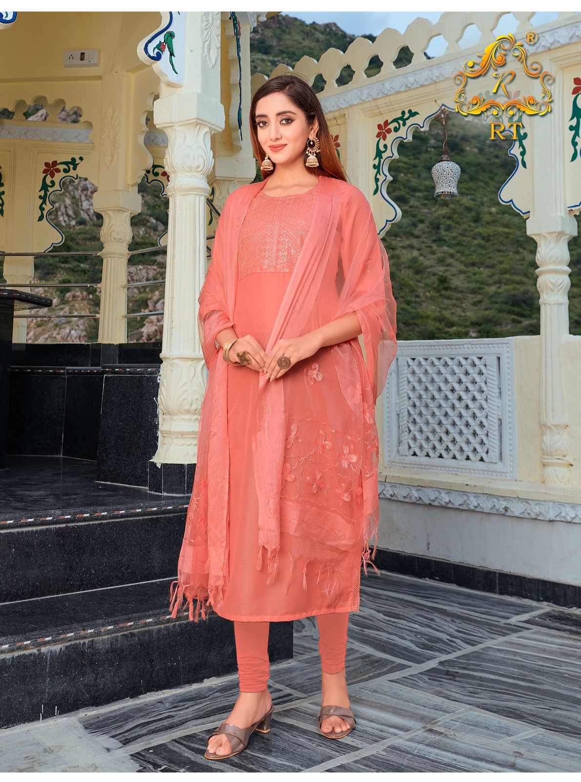 Rt  Rim Jhim Vol  2 Fancy Wear Kurtis With Dupatta Catalog
