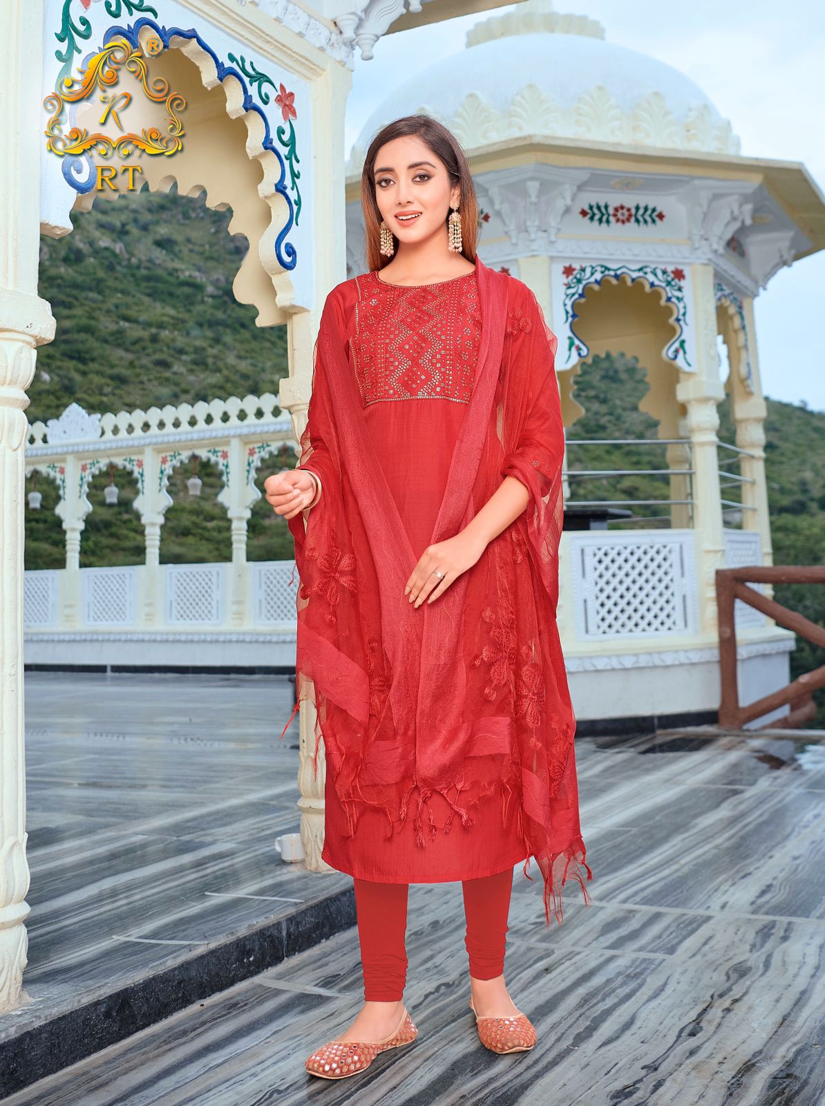 Rt  Rim Jhim Vol  2 Fancy Wear Kurtis With Dupatta Catalog