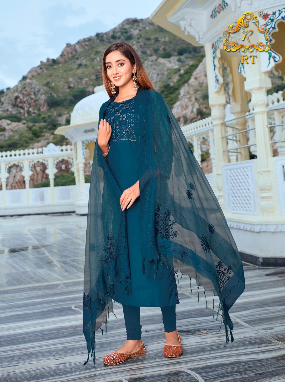 Rt  Rim Jhim Vol  2 Fancy Wear Kurtis With Dupatta Catalog