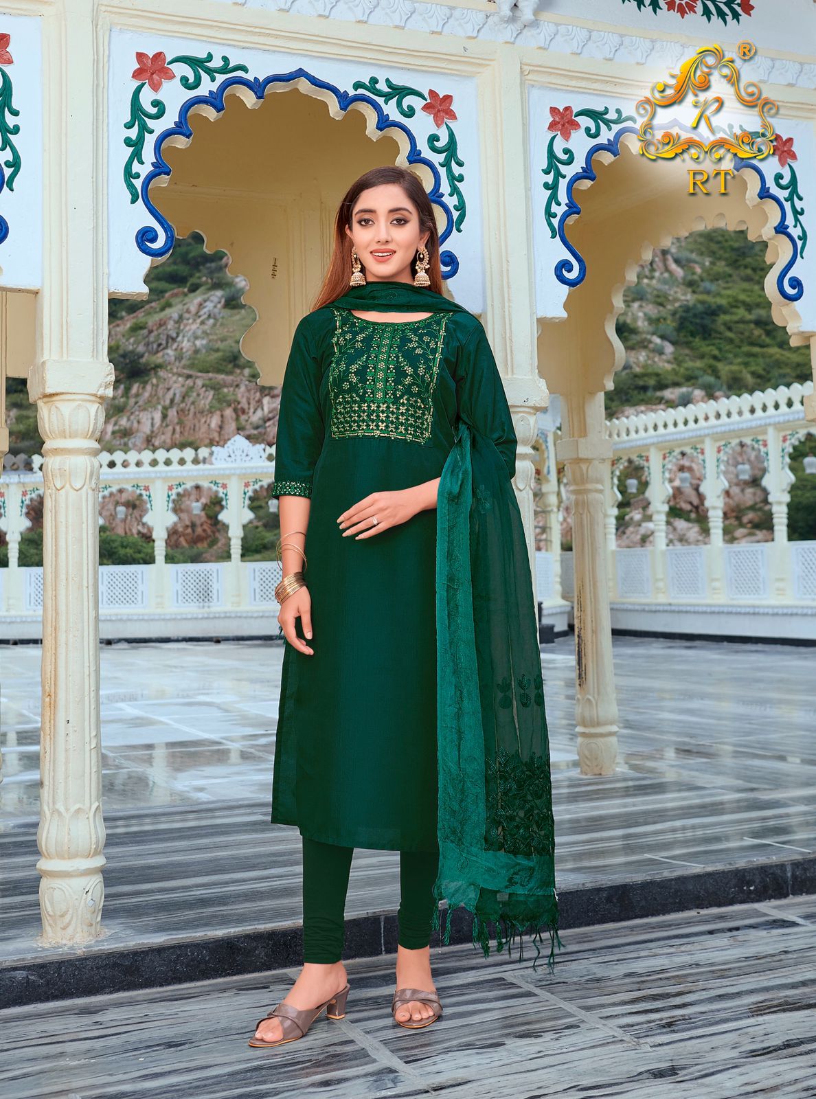 Rt  Rim Jhim Vol  2 Fancy Wear Kurtis With Dupatta Catalog