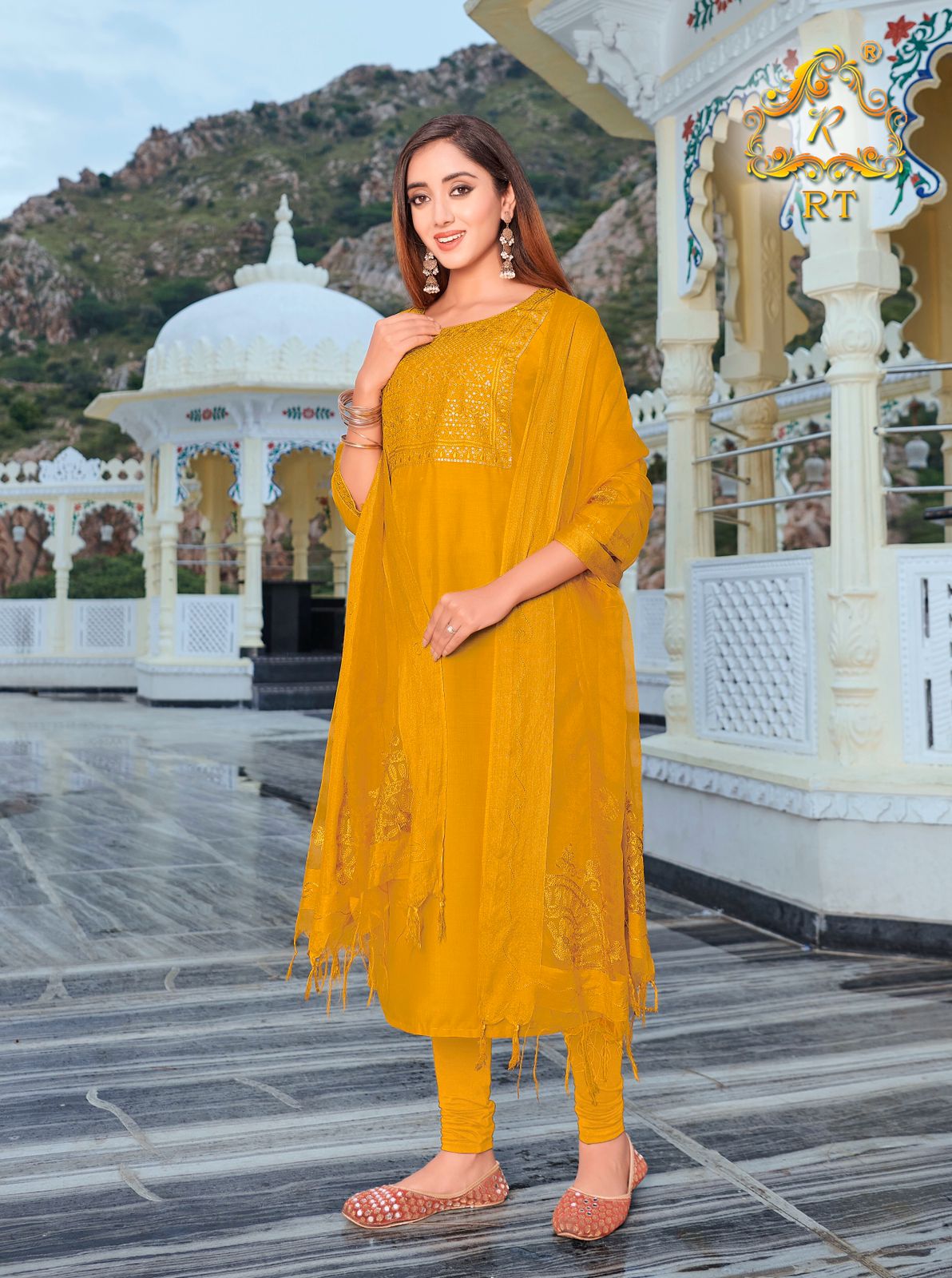 Rt  Rim Jhim Vol  2 Fancy Wear Kurtis With Dupatta Catalog