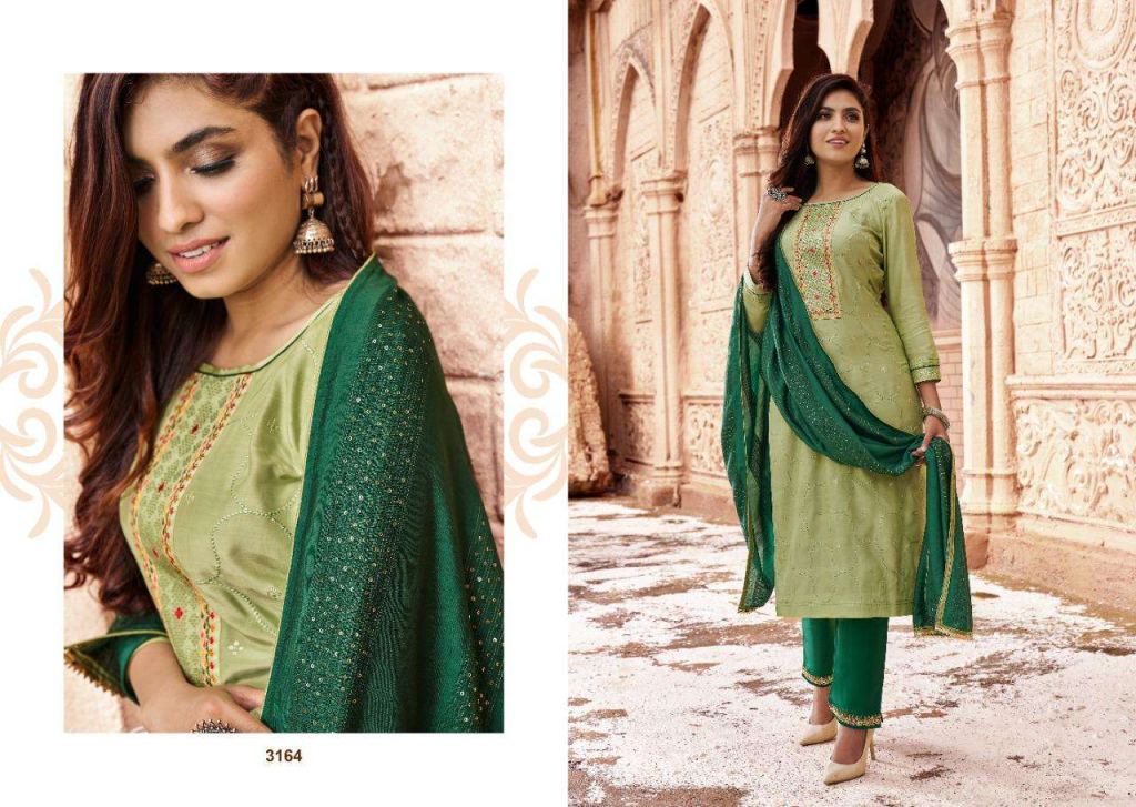 Rangoon Lotus Pure Viscose With Leriya With Work Readymade Catalog