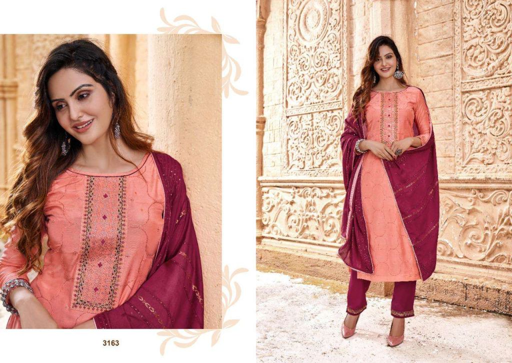 Rangoon Lotus Pure Viscose With Leriya With Work Readymade Catalog