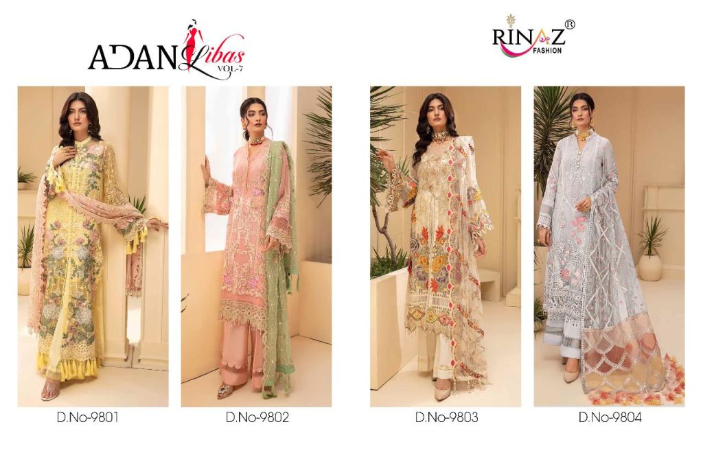 Rinaz Adan Libas Vol 7 Georgette Wear Pakistani Salwar Kameez Catalog