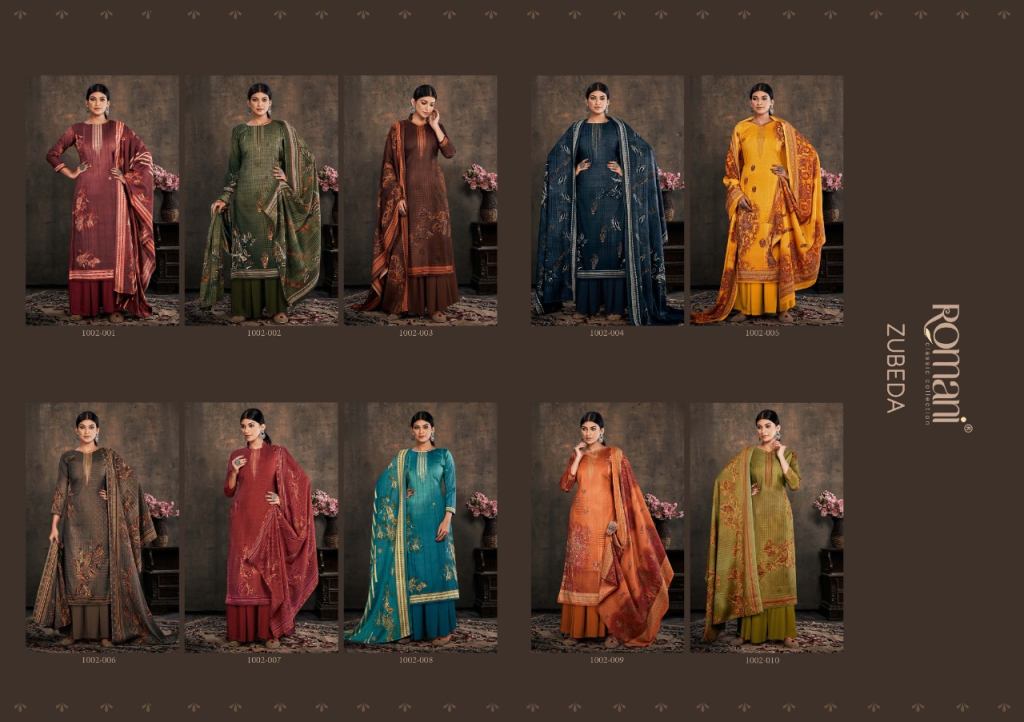 Romani Zubeda Designer Dress Material Catalog