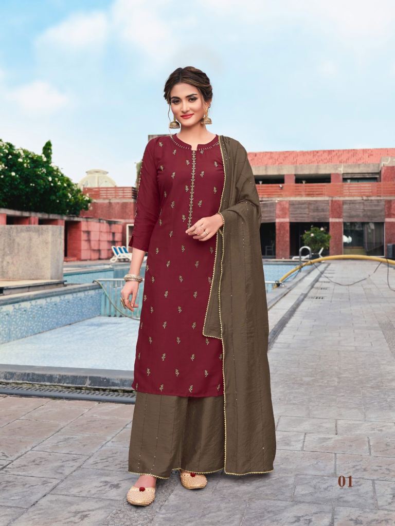 Rt Surili Vol 2 Designer Kurti With Plazzo And Dupatta Catalog