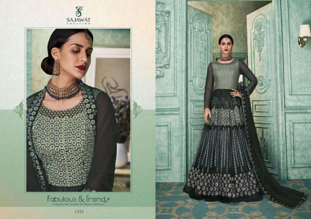 Sajawat Kalista Vol 1 Heavy Embroidered Soft Silk Readymade Anarkali Wholesale Suits Catalog