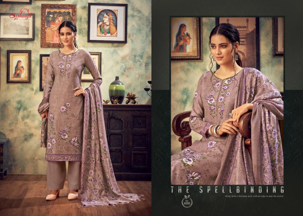 Sarmaaya Noori Premium Print Pashmina Dress Material