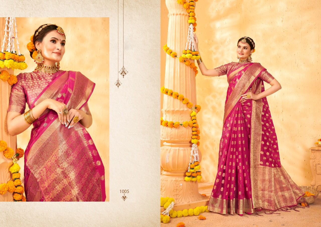 Saroj Rimjhim Festive Wear Organza Wholesale Silk Saree Catalog