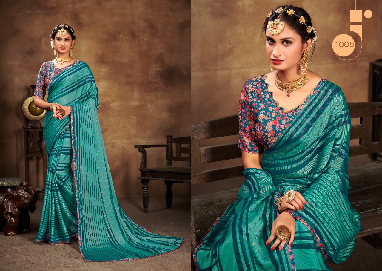 Saroj Shannu Fancy Wear Georgette Wear Saree Catalog