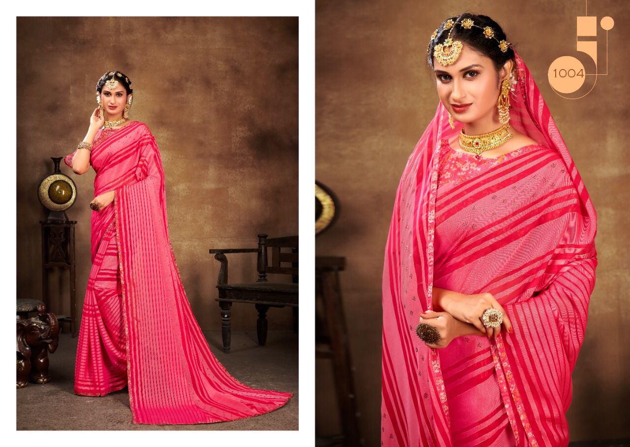 Saroj Shannu Fancy Wear Georgette Wear Saree Catalog