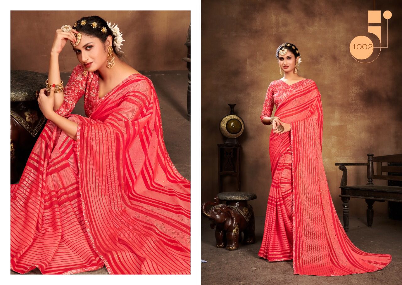 Saroj Shannu Fancy Wear Georgette Wear Saree Catalog