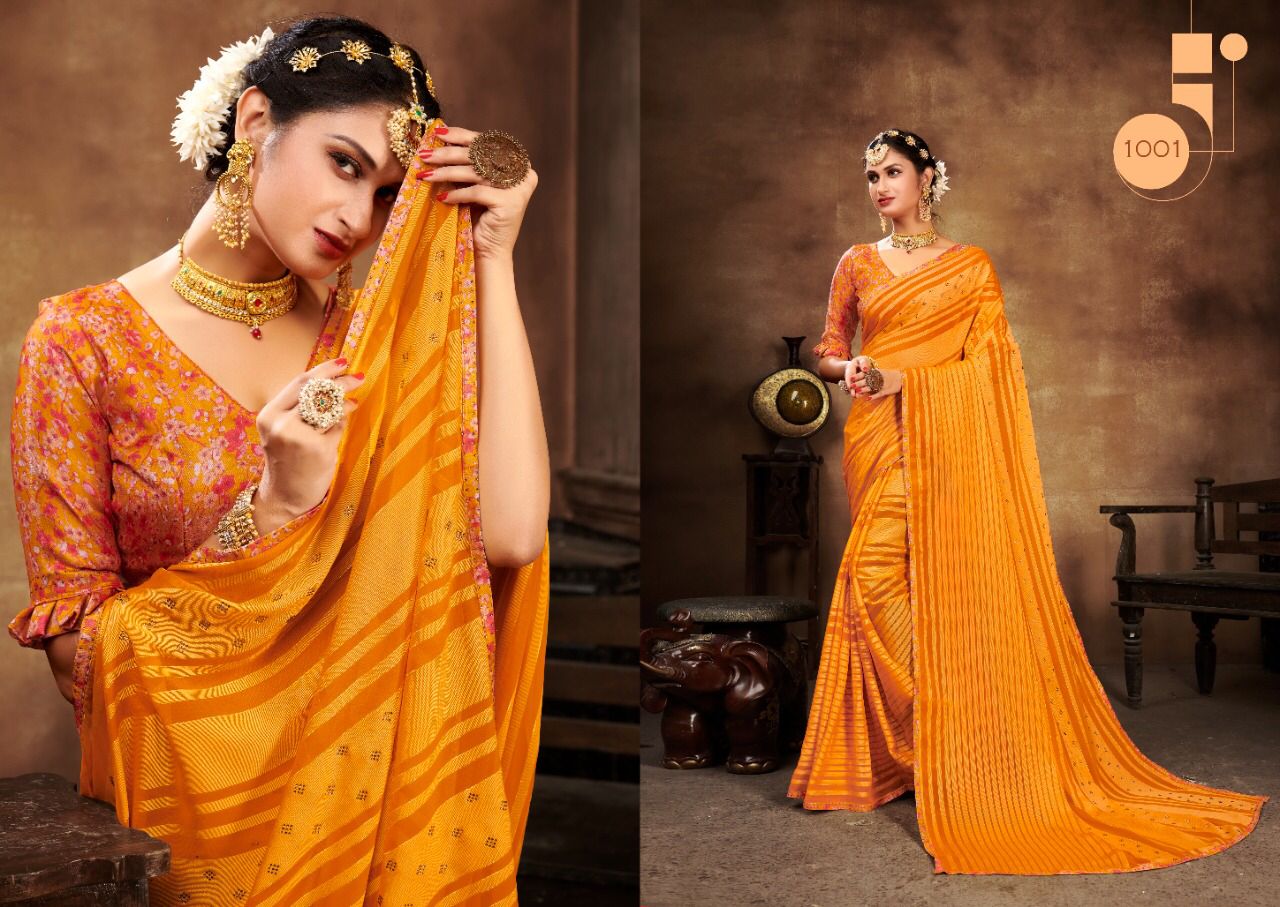 Saroj Shannu Fancy Wear Georgette Wear Saree Catalog