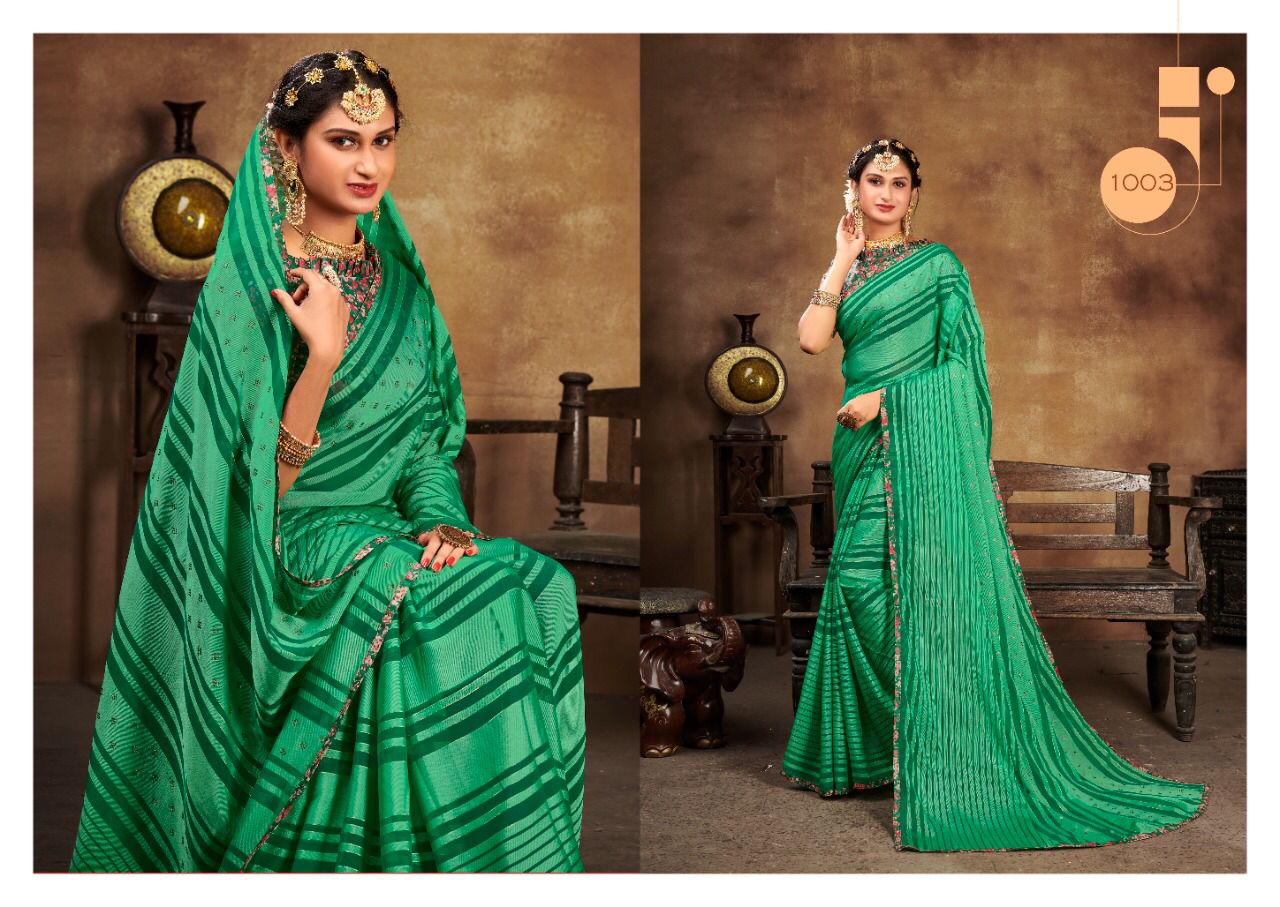 Saroj Shannu Fancy Wear Georgette Wear Saree Catalog