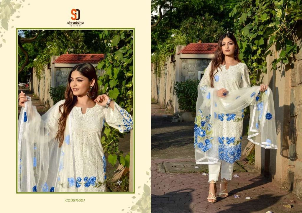 Shraddha Aaliya Cambric Cotton With Work Pakistani Wholesale Suits