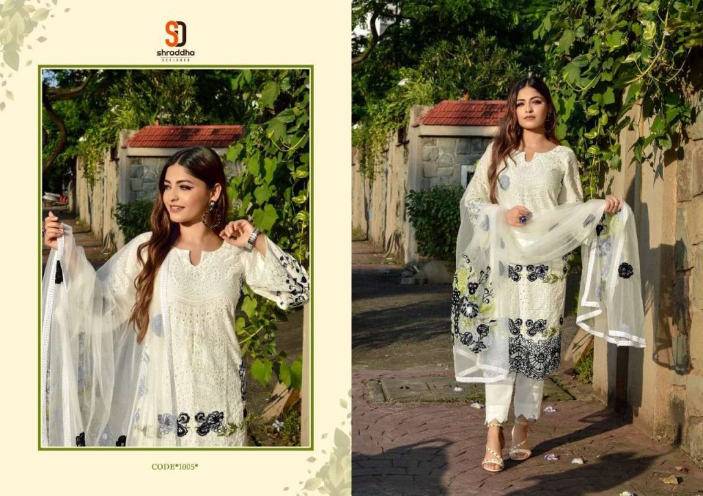 Shraddha Aaliya Cambric Cotton With Work Pakistani Wholesale Suits