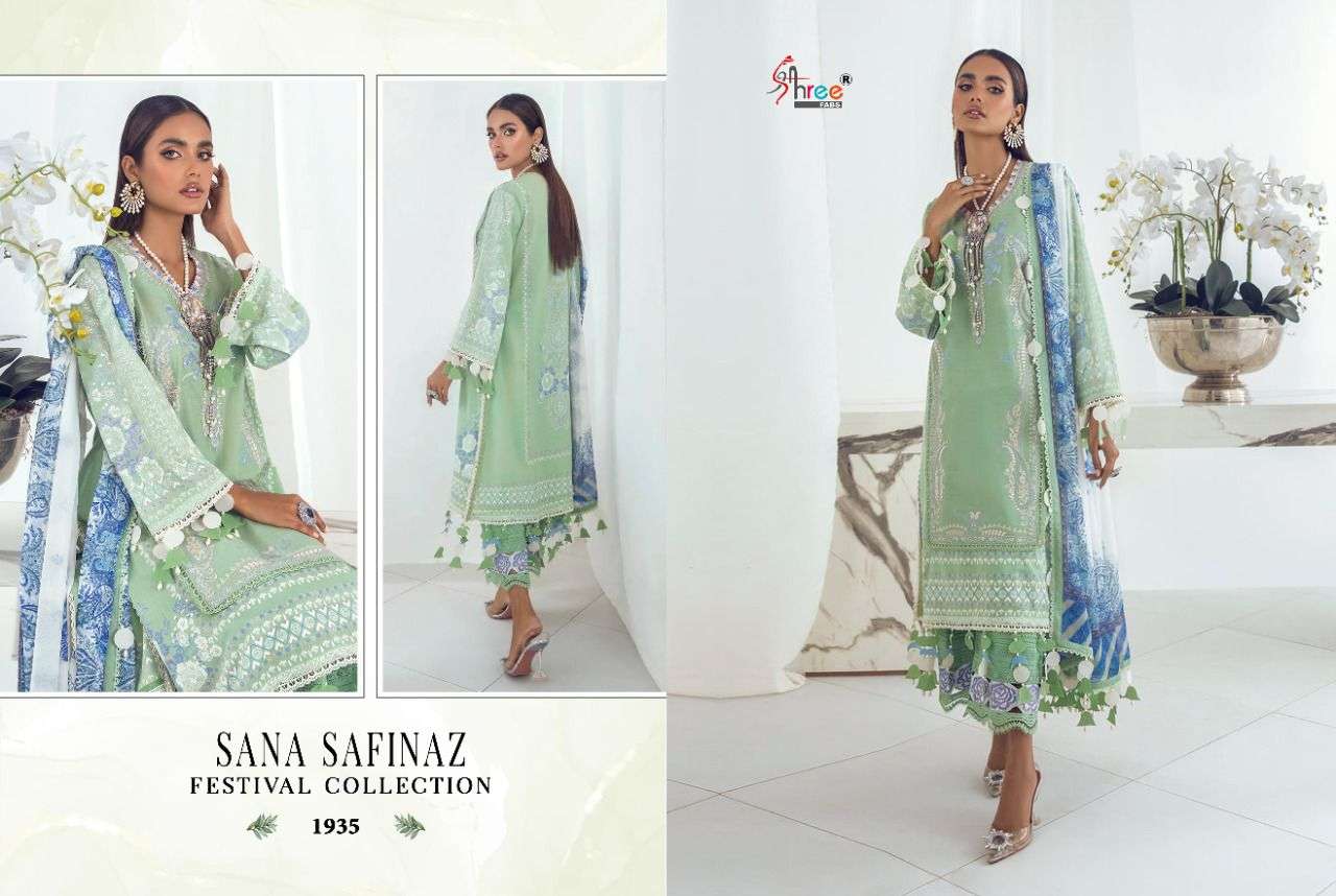 Shree  Sana Safinaz Festival Collection Pure Cotton Print Pakistani Suits Catalog