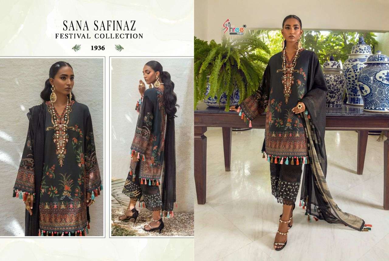 Shree  Sana Safinaz Festival Collection Pure Cotton Print Pakistani Suits Catalog