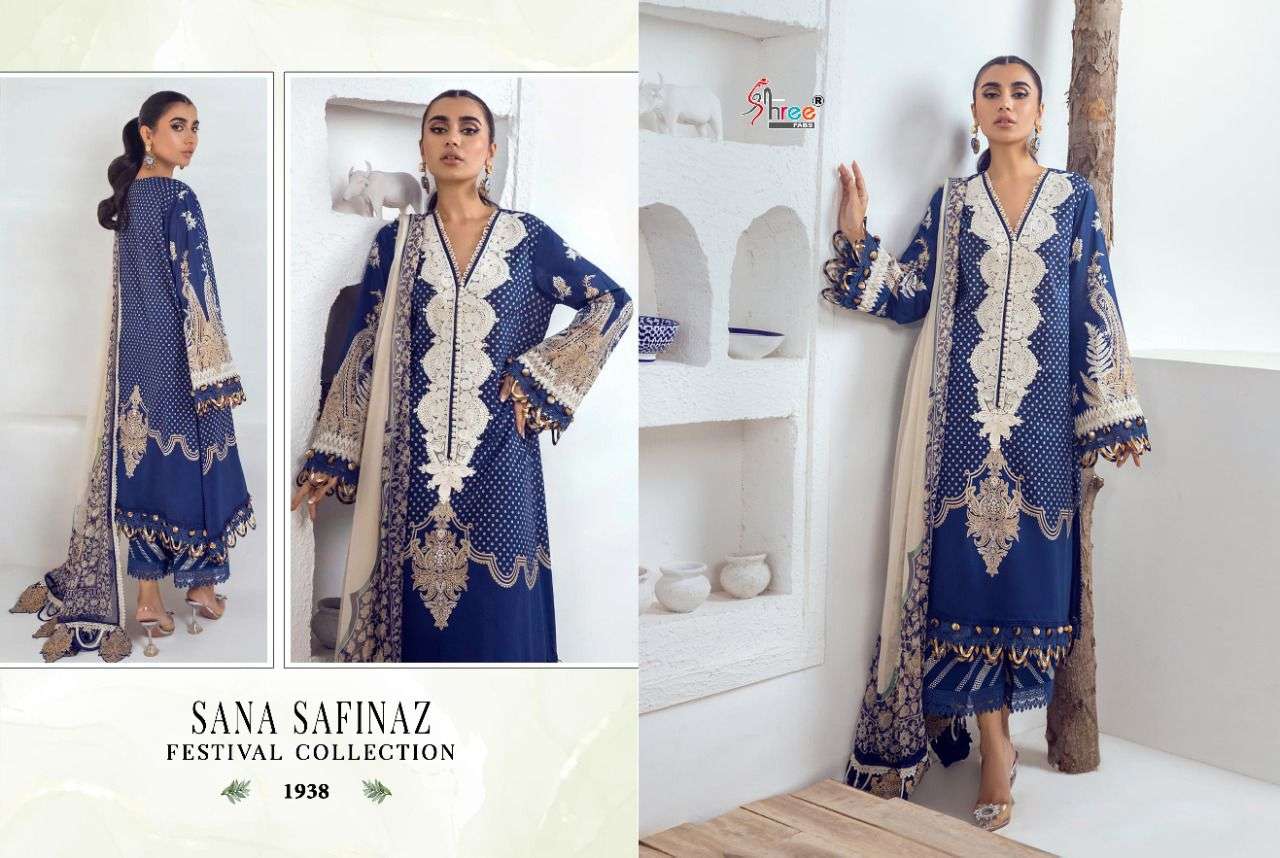 Shree  Sana Safinaz Festival Collection Pure Cotton Print Pakistani Suits Catalog