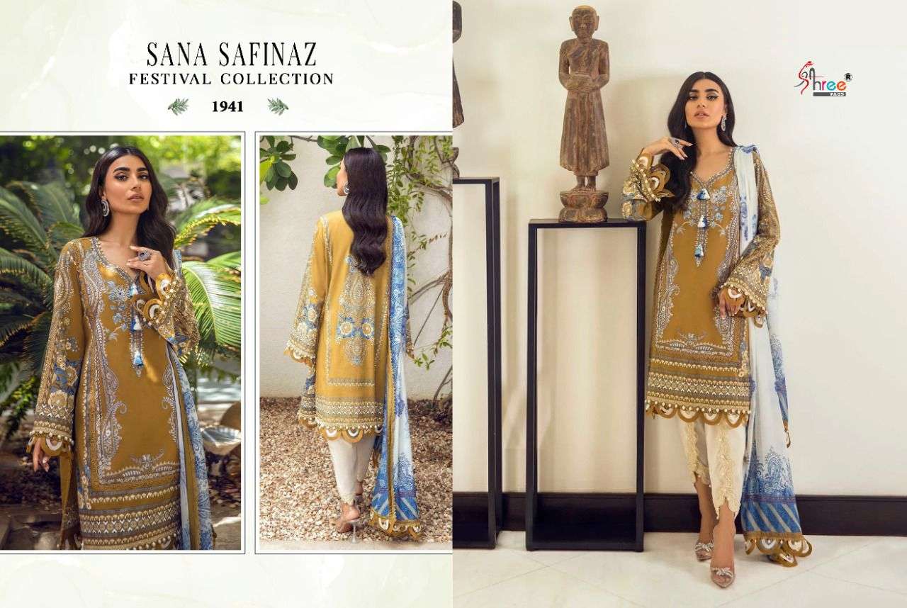 Shree  Sana Safinaz Festival Collection Pure Cotton Print Pakistani Suits Catalog