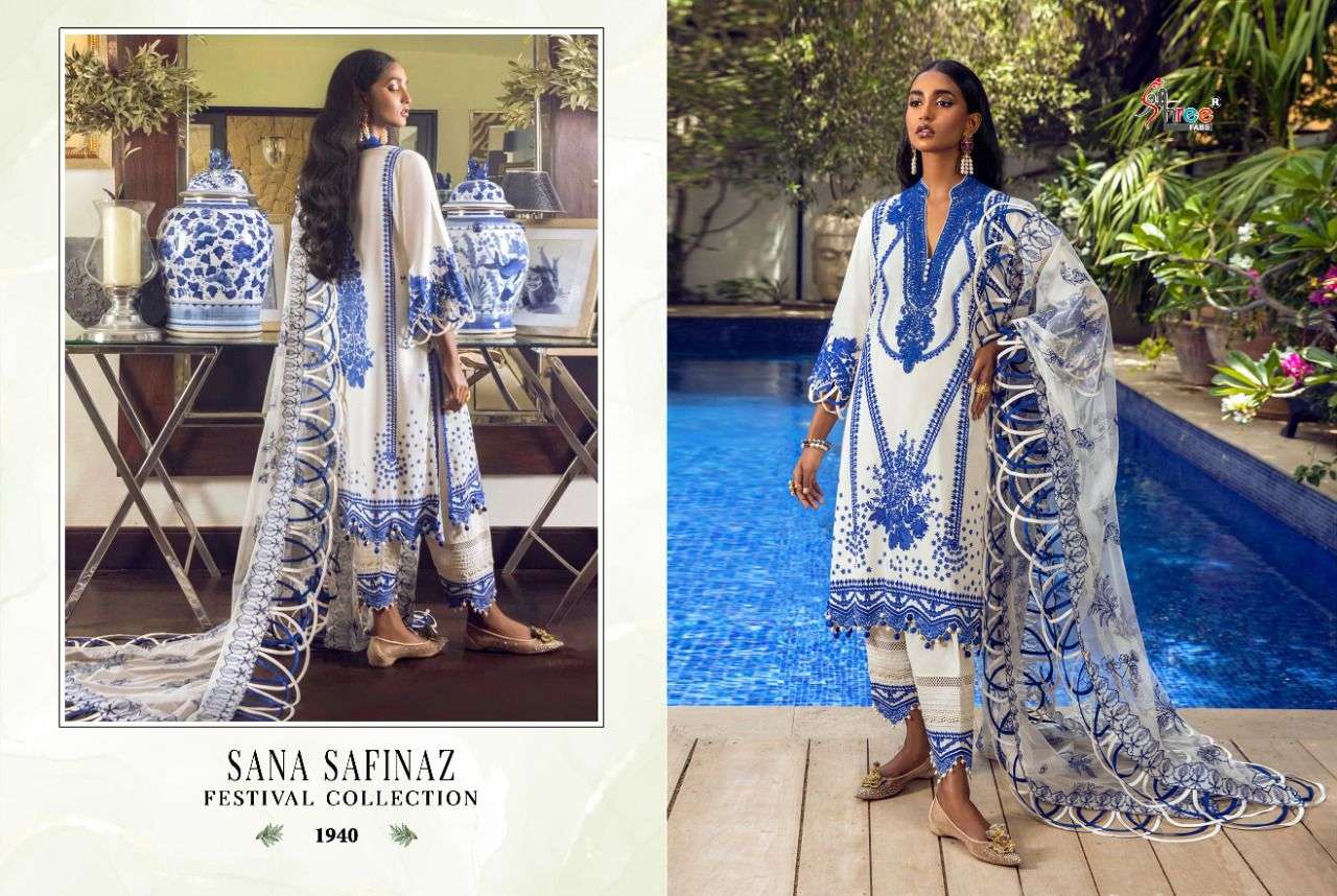 Shree  Sana Safinaz Festival Collection Pure Cotton Print Pakistani Suits Catalog