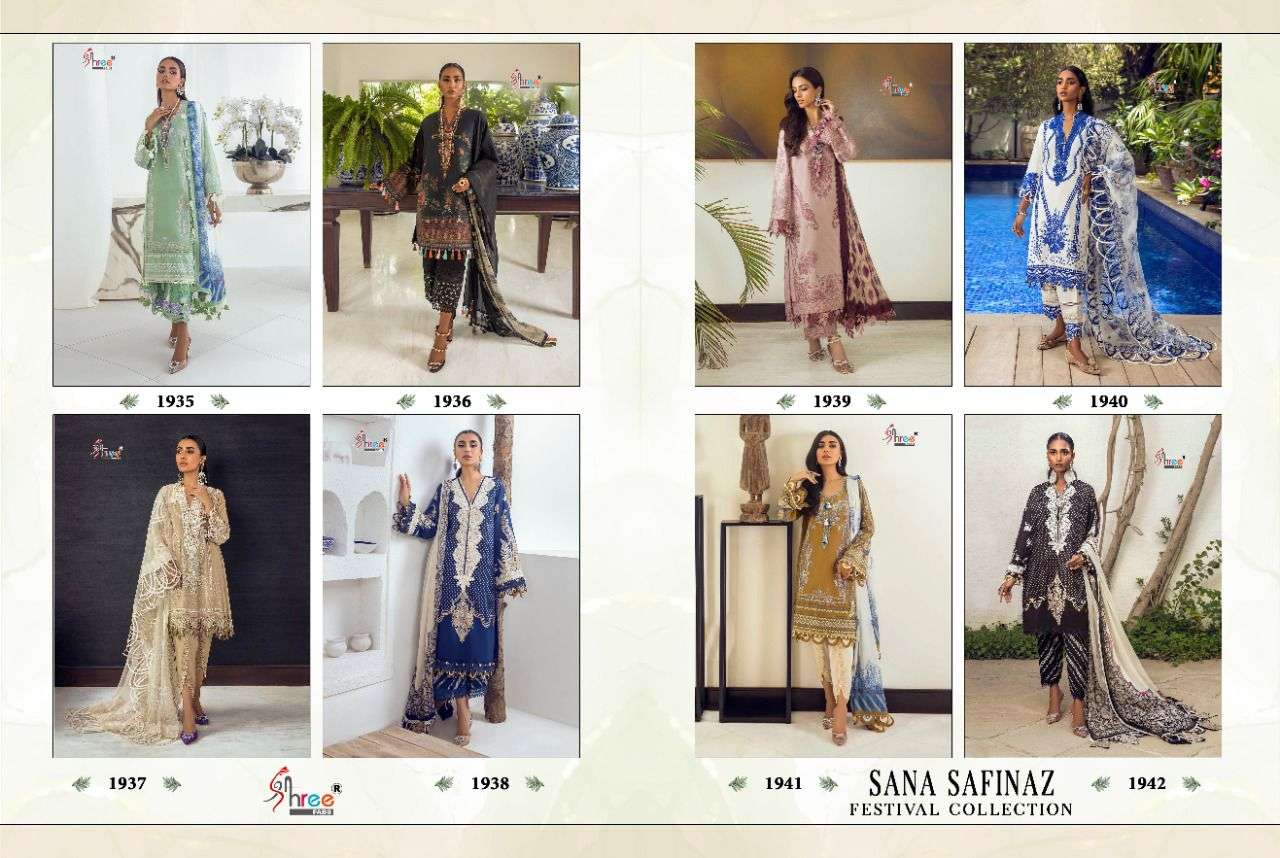Shree  Sana Safinaz Festival Collection Pure Cotton Print Pakistani Suits Catalog