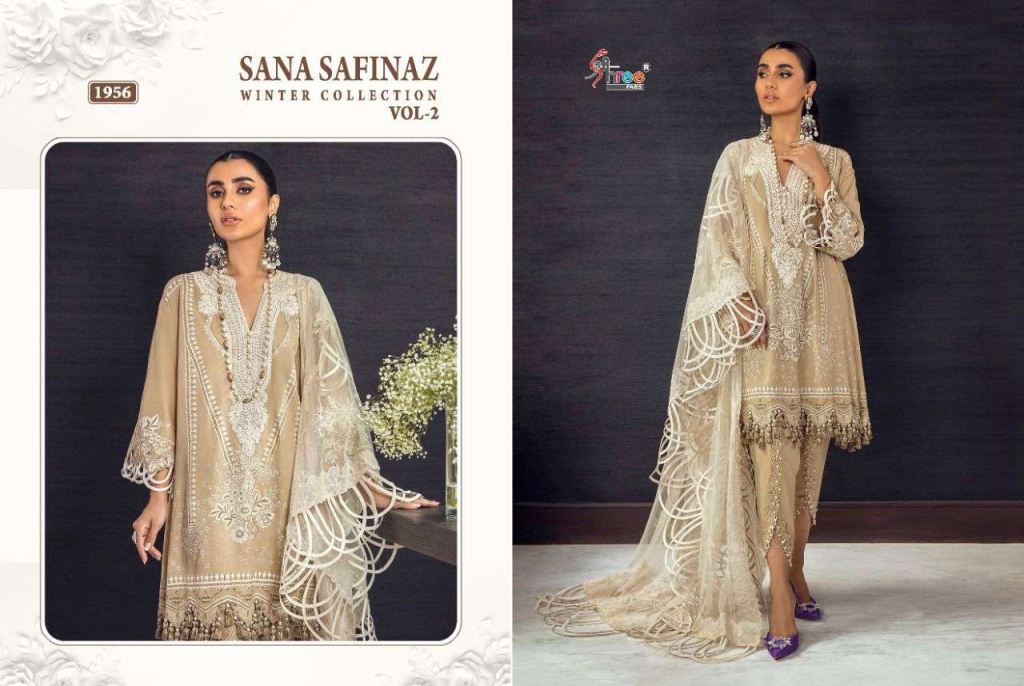 Shree Sana Safinaz Winter Collection Vol 2 Pasmina Print With Work Pakistani Suits Catalog