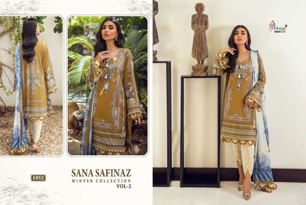 Shree Sana Safinaz Winter Collection Vol 2 Pasmina Print With Work Pakistani Suits Catalog