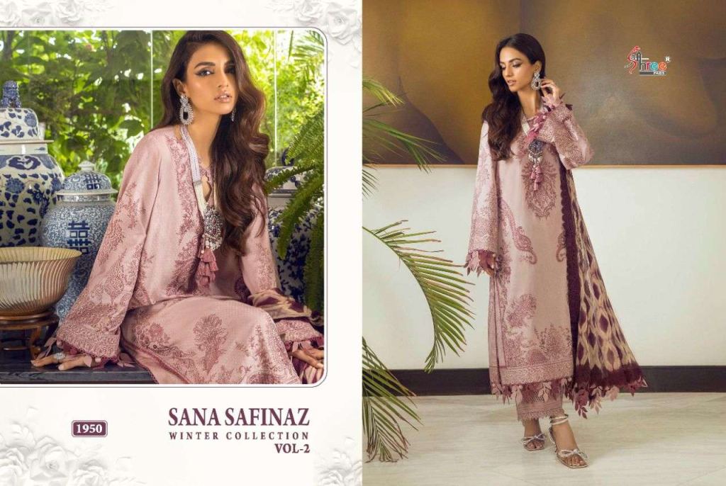 Shree Sana Safinaz Winter Collection Vol 2 Pasmina Print With Work Pakistani Suits Catalog