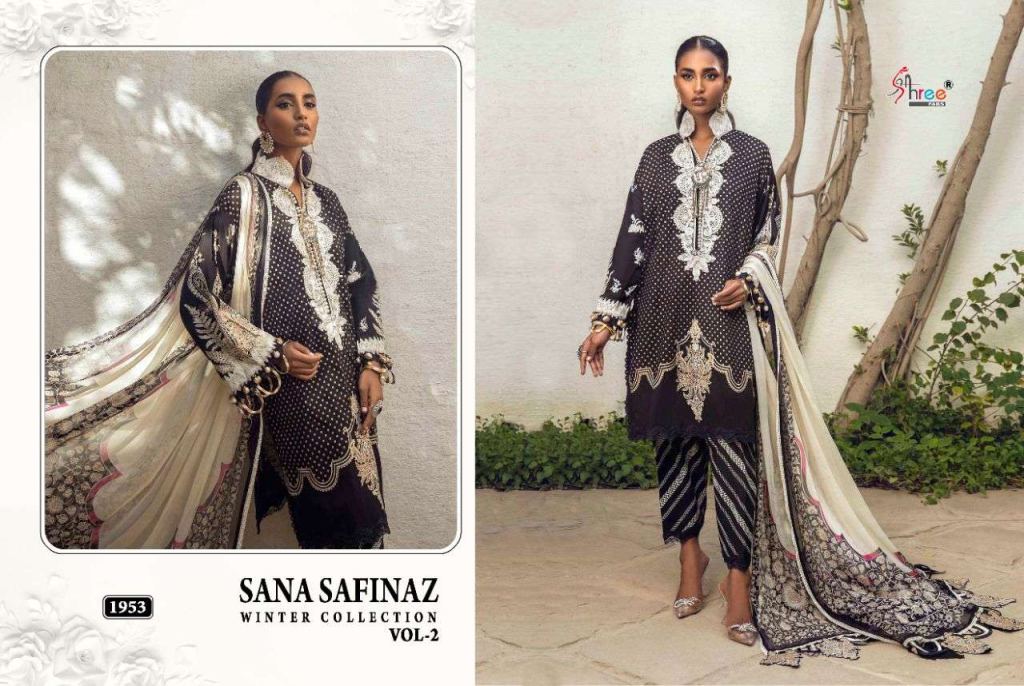 Shree Sana Safinaz Winter Collection Vol 2 Pasmina Print With Work Pakistani Suits Catalog