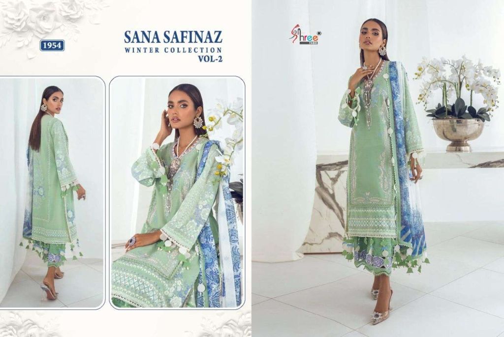 Shree Sana Safinaz Winter Collection Vol 2 Pasmina Print With Work Pakistani Suits Catalog
