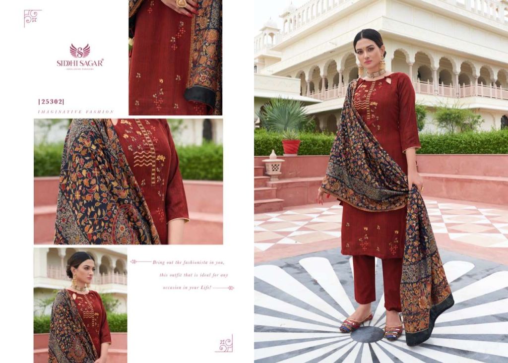 Siddhi Sagar Azal Pasmina Dress Material