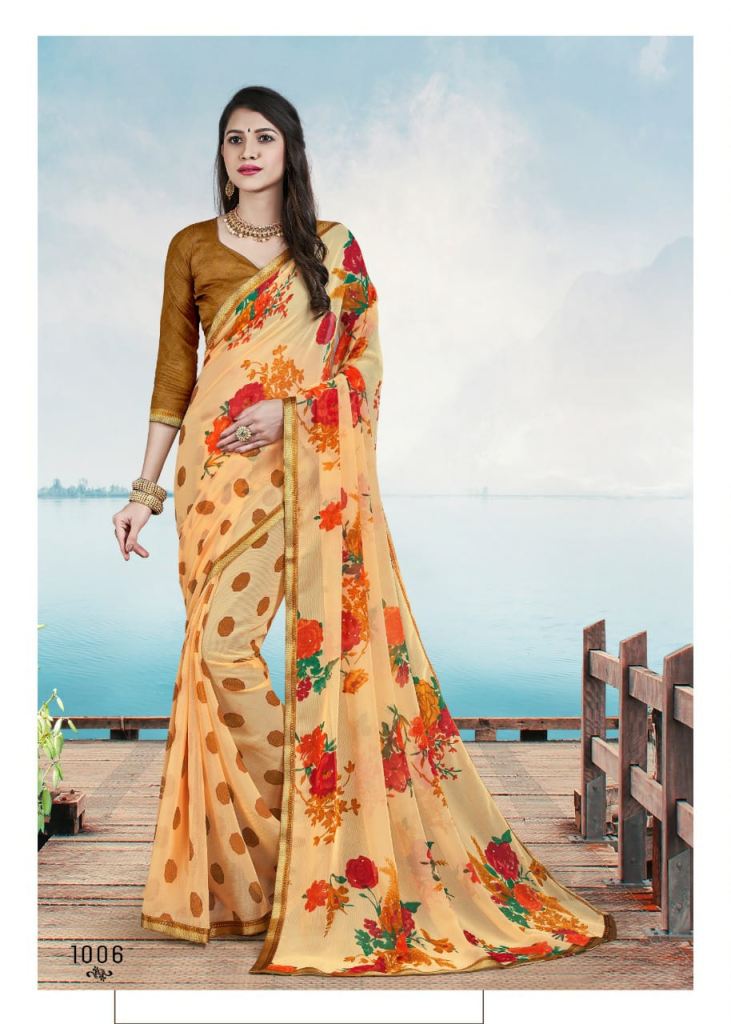 Swastik Flora Printed Wholesale Saree Catalog