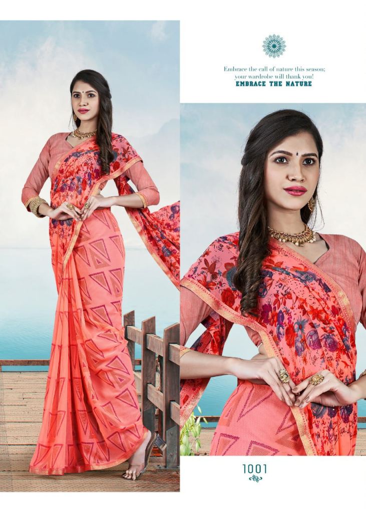Swastik Flora Printed Wholesale Saree Catalog