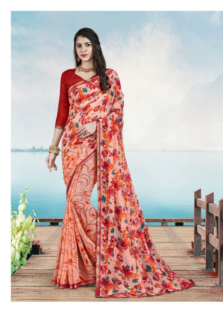 Swastik Flora Printed Wholesale Saree Catalog