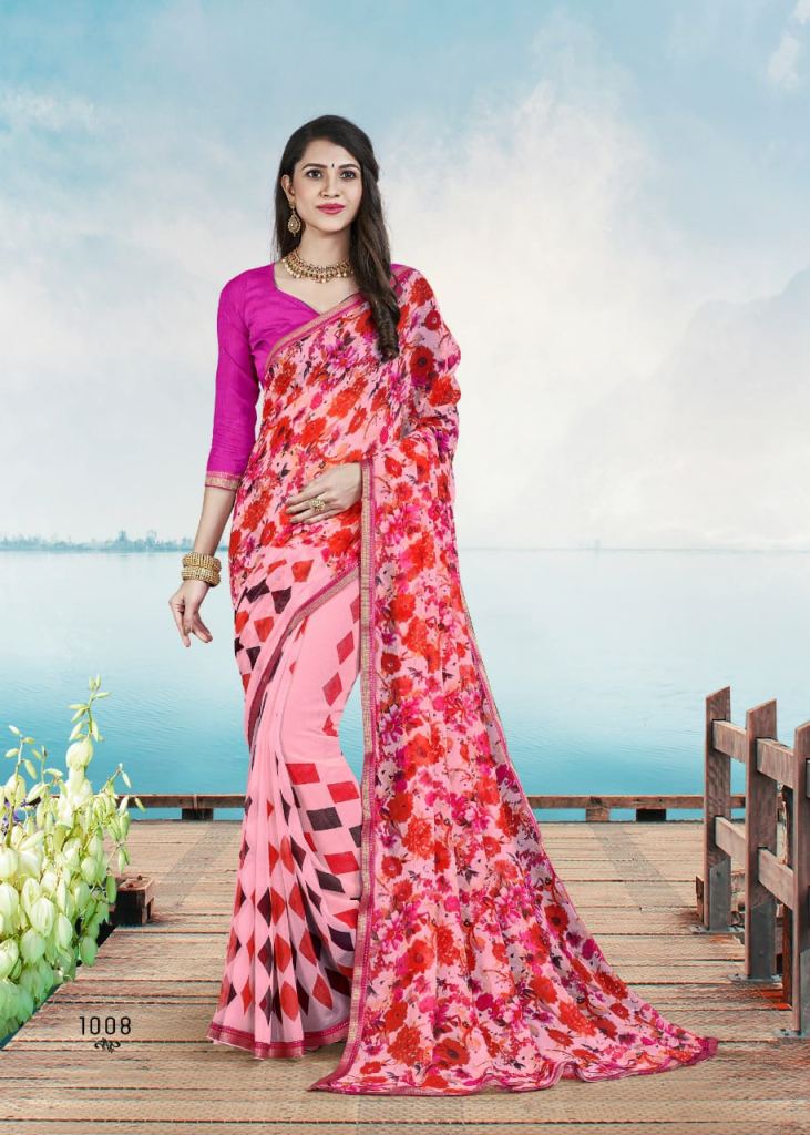 Swastik Flora Printed Wholesale Saree Catalog
