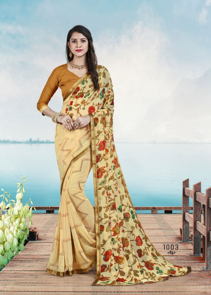Swastik Flora Printed Wholesale Saree Catalog