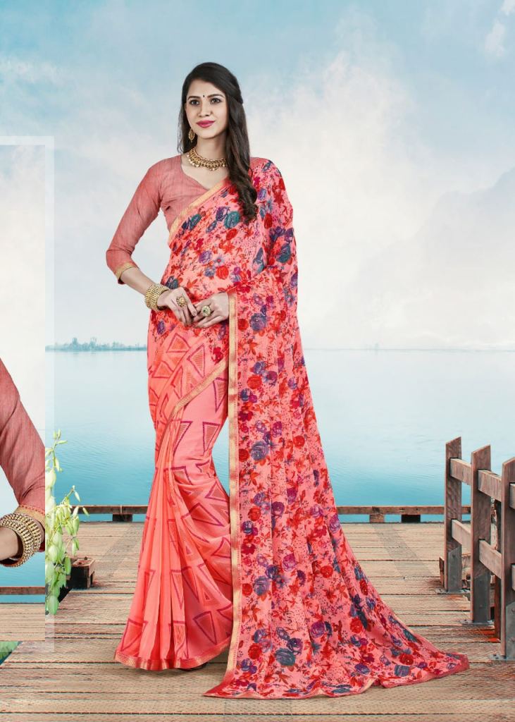 Swastik Flora Printed Wholesale Saree Catalog