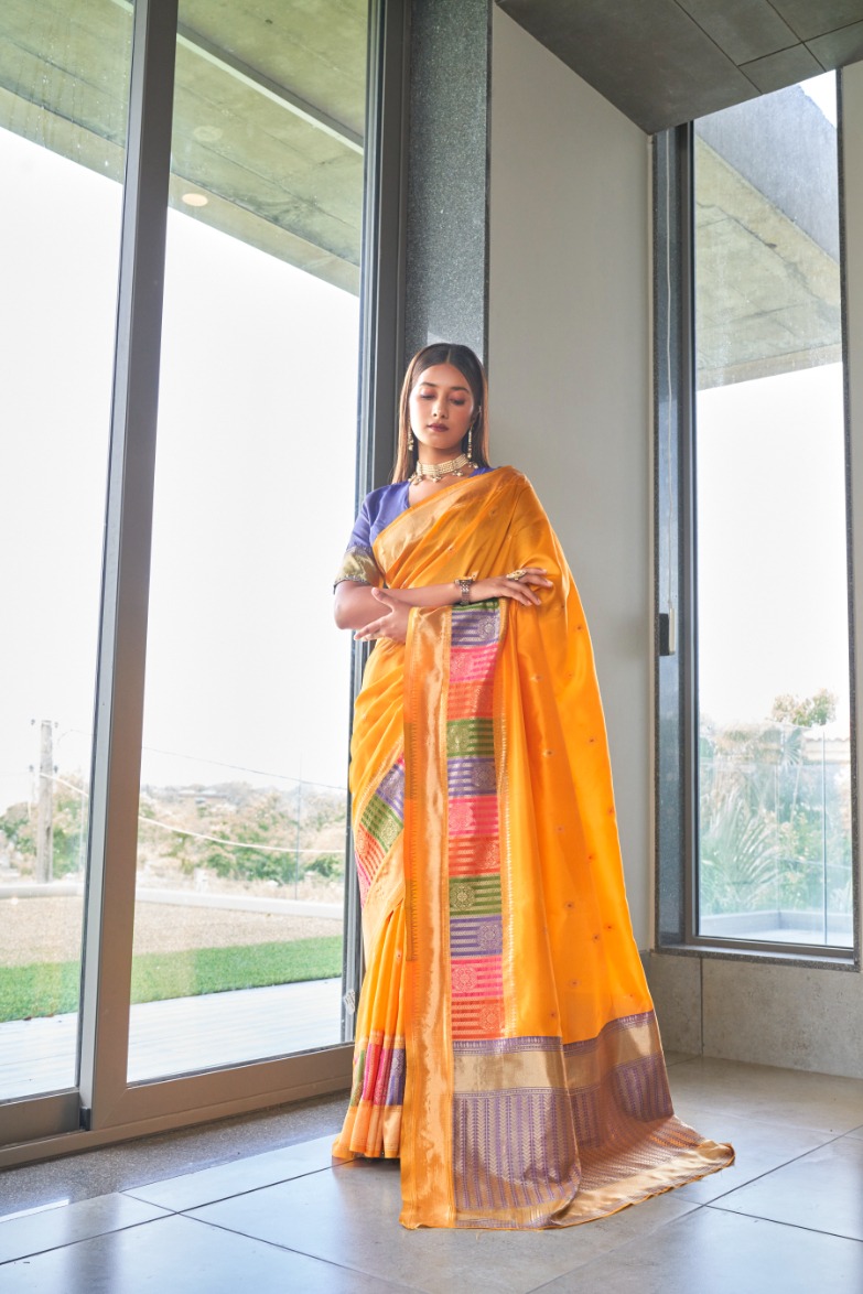 Ynf Rajwadi Party Wear Silk Saree Catalog