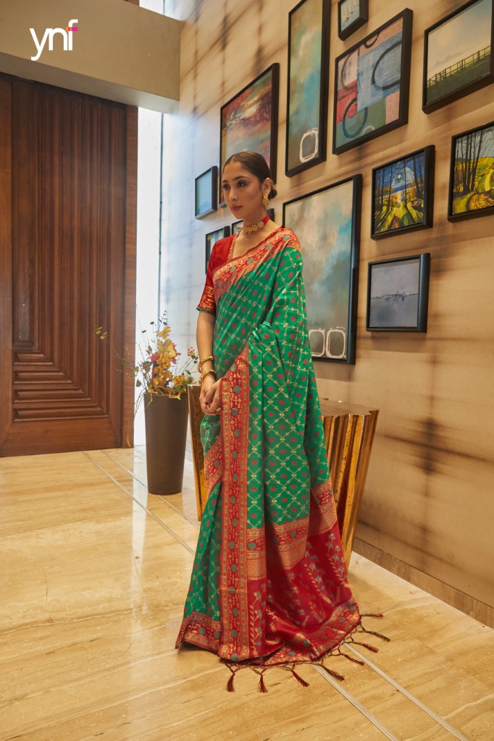 Multicolor Floral Print, Zardozi, Stone and Thread work Banaras Overco –  Seasons Chennai