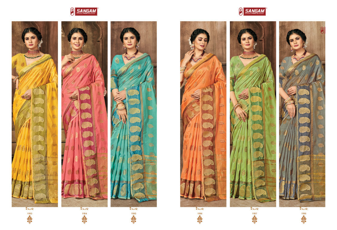 Sangam Presents Suhaana Organza Rich Pallu Sarees