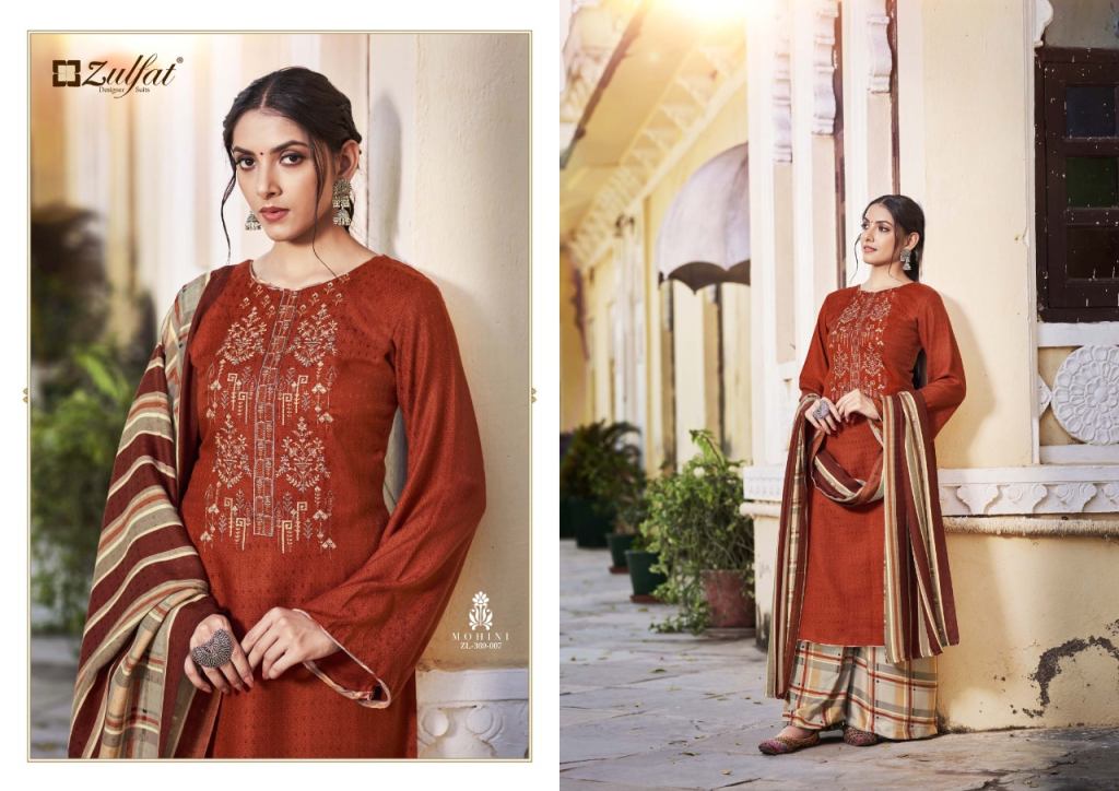 Zulfat Mohini Pashmina Print Dress Material Catalog