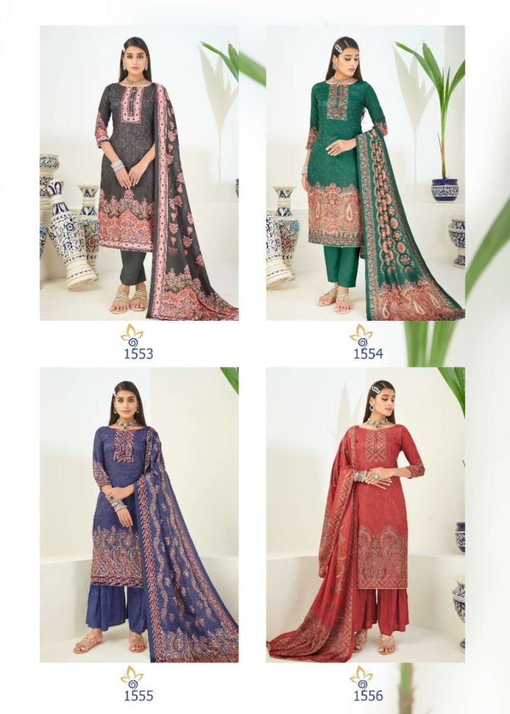 Bipson Hasrat Pashmina Digital Print Dress Material