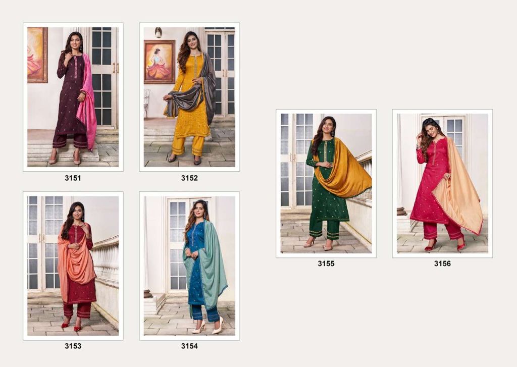 Rangoon Sigma Heavy Silk Readymade Wholesale Suits Catalog