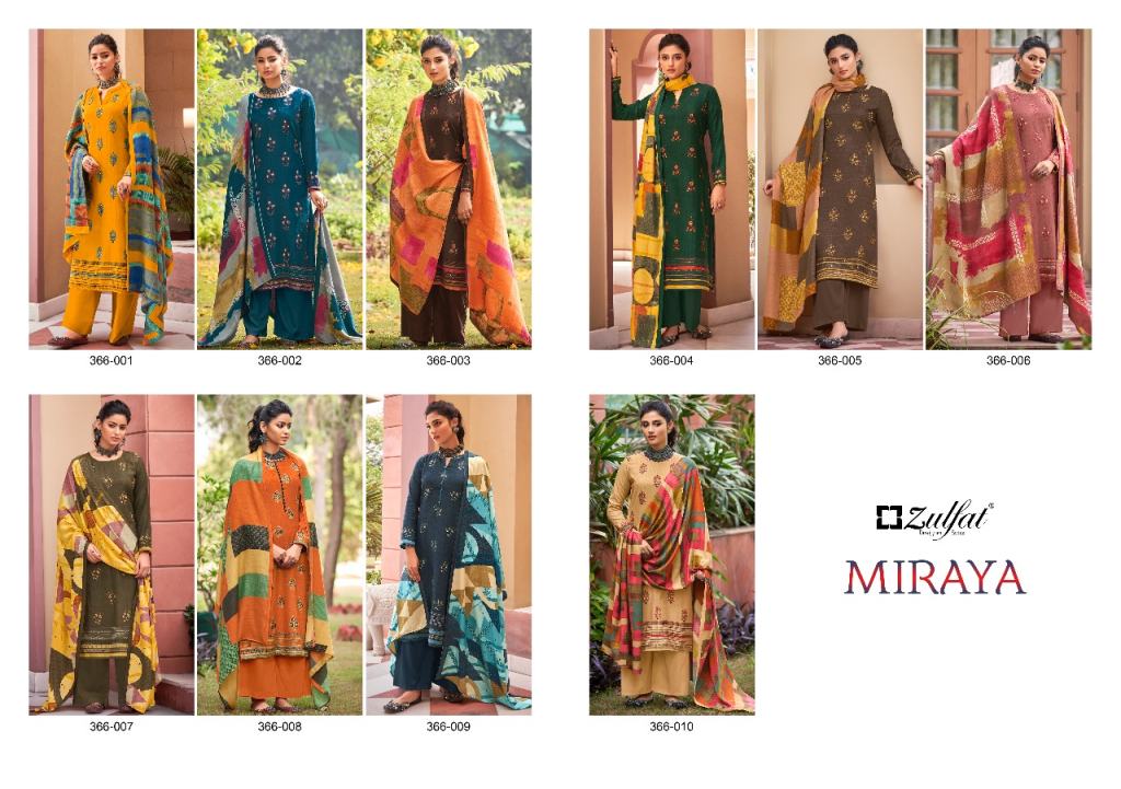 Zulfat Miraya Designer Winter Wear Low Rate Pashmina Catalog
