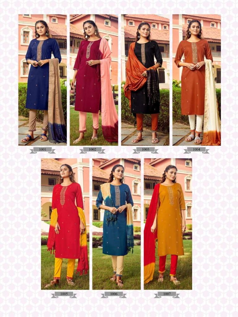 Fiesta Gulbaag Kurtis With Bottom And Dupatta Catalog