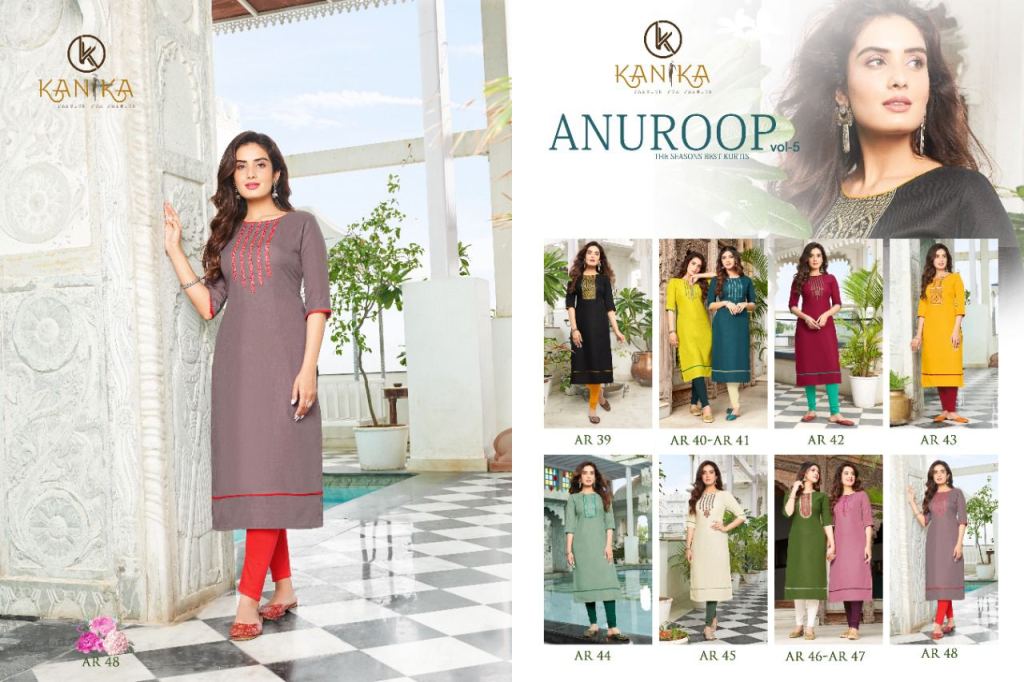 Kanika Anuroop Vol 5 Ethnic Wear Designer Kurti Catalog
