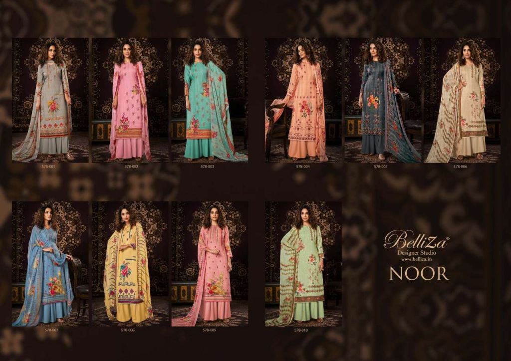 Belliza Noor Pure Pashmina Digital Wholesale Dress Material Catalog