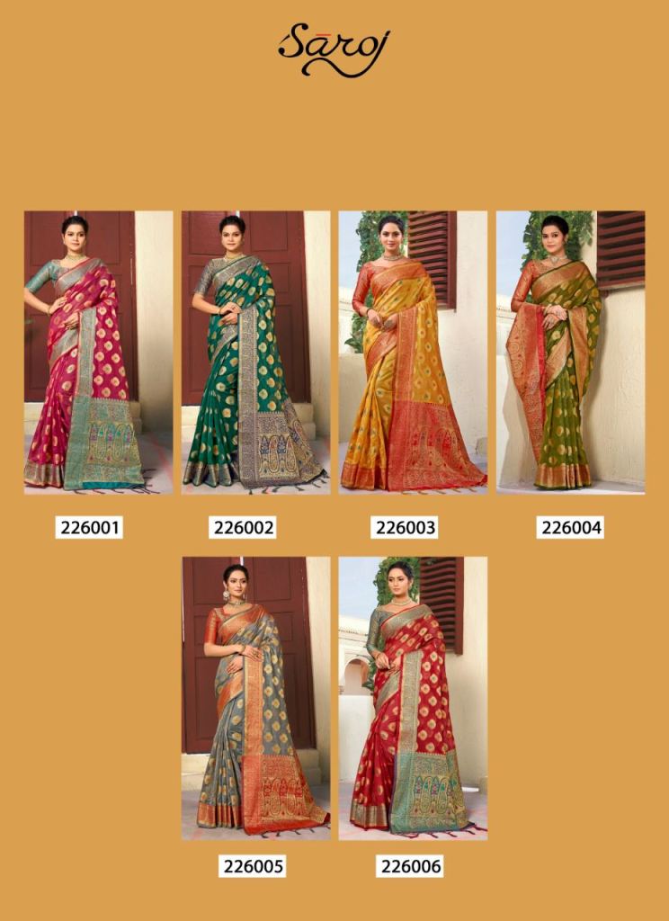 Saroj Rangriti Festive Wear Organza Silk Saree Catalog