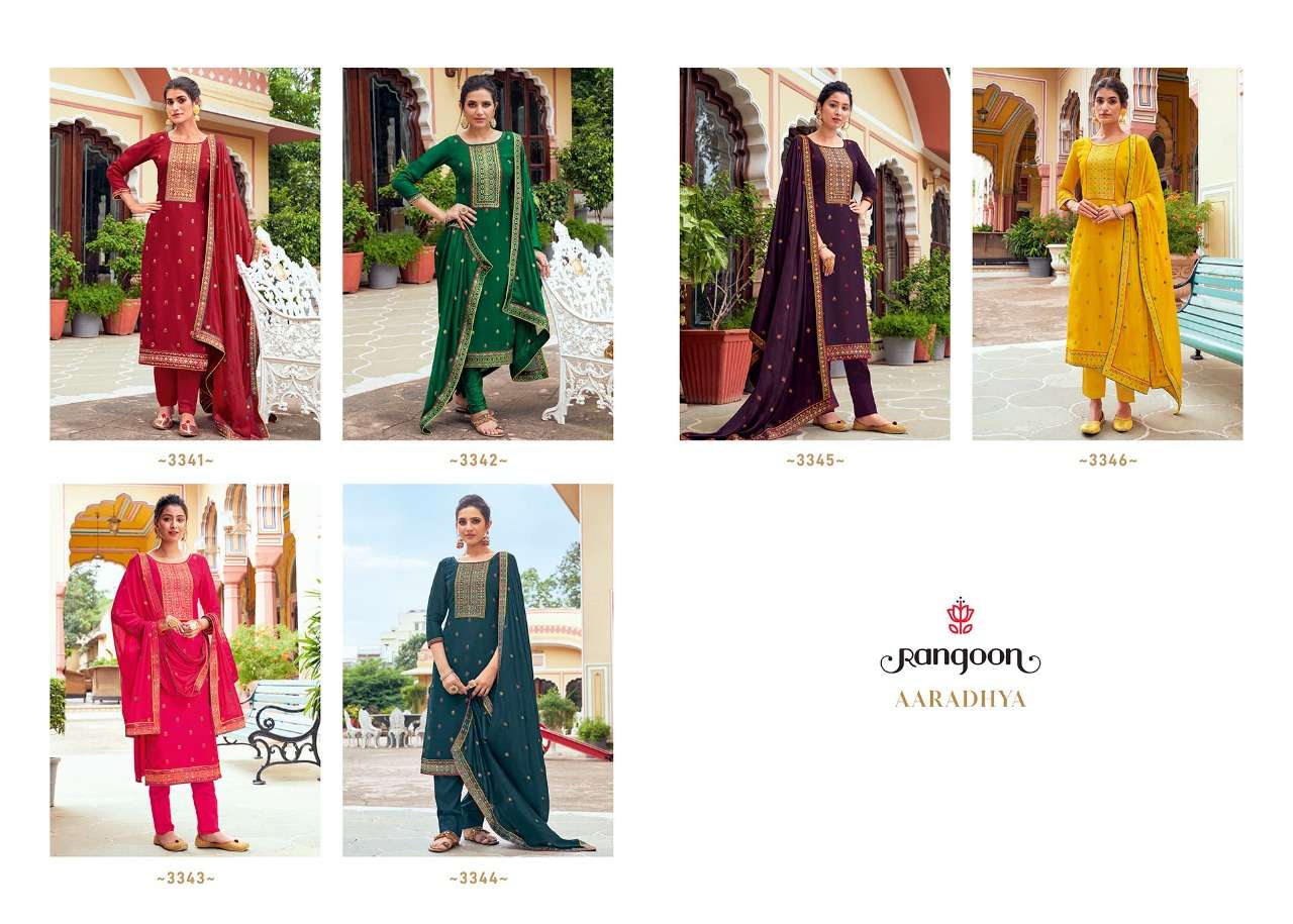 Kessi Rangoon Aaradhya Heavy Muslin With Work Readymade Dress Material Catalog